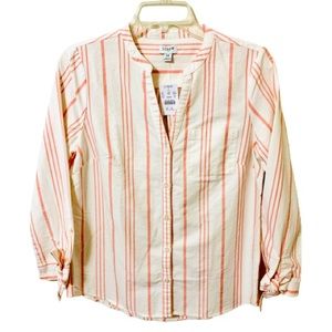 NWT J. Crew Striped Button Down Top - Size XS
